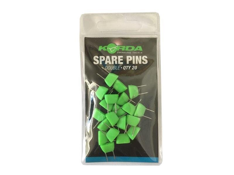 Korda Doppi Pini Di Ricambio Per Rig Safes, 20 Pezzi Verdi Per Fissaggio Terminali KPIN2