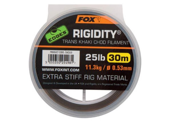Fox Edges Rigidity Chod Filament Trans Khaki 30m