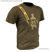 Vass Printed w/strap T- Shirt Khaki Green
