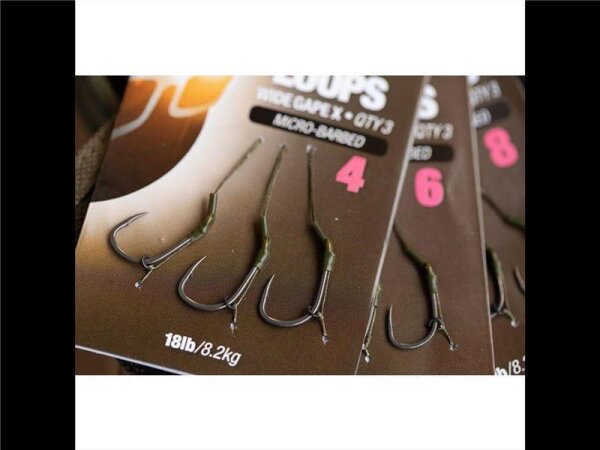 Korda Loop Rigs DF Wide Gape X 18lb 4