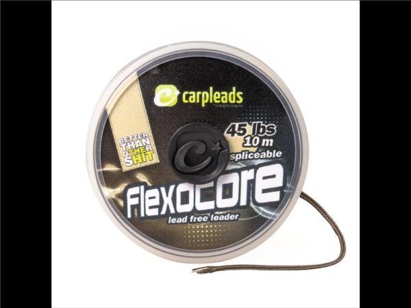 Carpleads Flexocore Leadfree Leader 45lb muddy sand