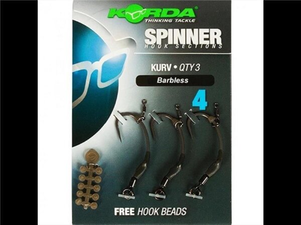 Korda Spinner Hook Sections Kurv Barbless Grösse 6