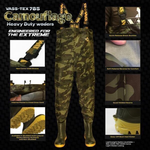 Vass-Tex 785E Series Camo Chest Wader 43
