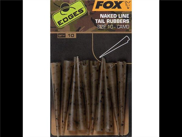FOX Edges Camo Naked Line Tail Rubbers Size 10