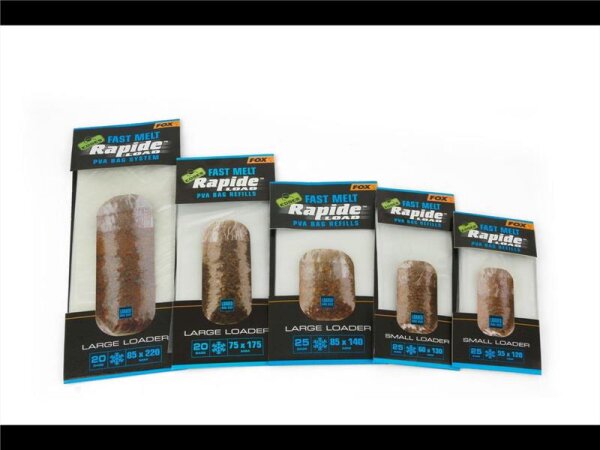 Fox Edges Rapide Load PVA Bag Refills Fast Melt Refills 55mm x 120mm Bags - 25 Bags