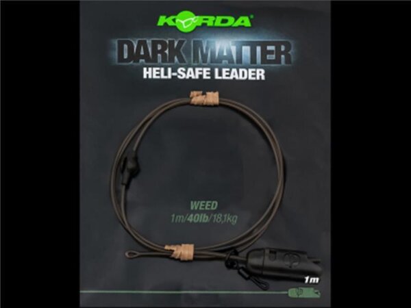 Korda - Dark Matter Leader Heli Safe 40lb 1m Weed