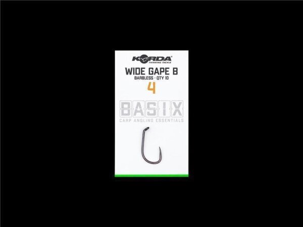 Korda Basix Wide Gape Barbless Size 6