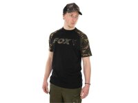 Fox Raglan T-Shirt Black/Camo XL