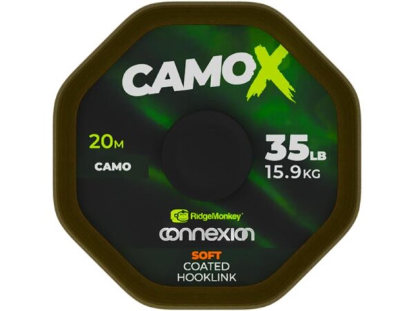 Ridge Monkey Connexion CamoX Soft Coated Hooklink 35lb