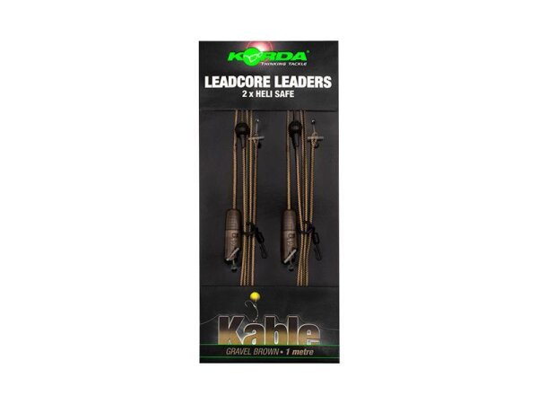 Korda Leadcore leader Heli Safe 1m, 2 per pack gravel