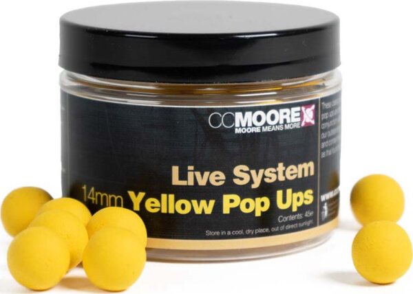 CCMoore Live System Yellow Pop Ups 14mm