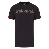 Trakker CR Logo T-Shirt Black Camo 3XL