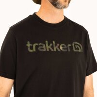 Trakker CR Logo T-Shirt Black Camo XL