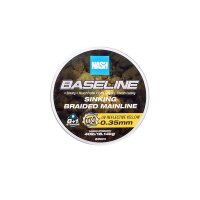 Nash Baseline Sinking Braid UV Yellow 30lb 0.28mm 1200m