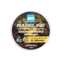 Nash Baseline Sinking Braid UV Yellow 30lb 0.28mm 1200m
