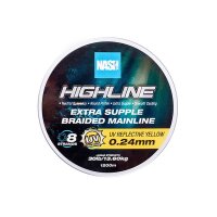 Nash Highline Floating Braid UV Yellow 35lb 0.28mm 1200m