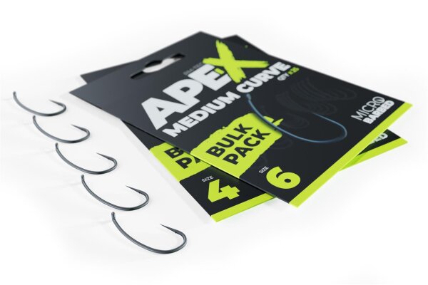 Ridge Monkey Ape-X Medium Curve Barbed Bulk Pack Size 6