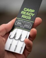 Fox Carp Ready Rigs x 3 - Wide Gape size 8 (20lb)
