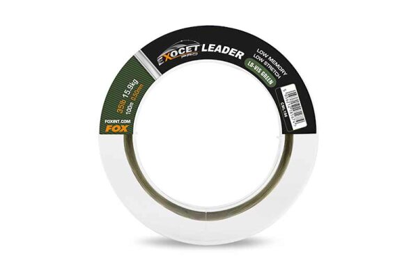 Fox Exocet Pro (Low vis green) Leader 60lb (27.3kg) 0.70mm x 80m