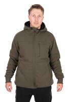Fox Collection Sherpa Jacket Green & Black - S