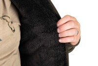 Fox Collection Sherpa Jacket Green & Black - S