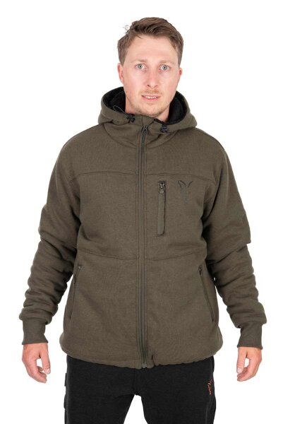 Fox Collection Sherpa Jacket Green & Black - XL