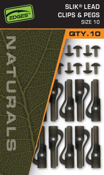 Fox Naturals Size SZ 10 Slik Lead Clip& Pegs