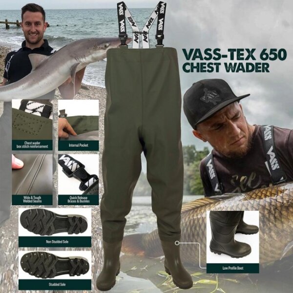 Vass-Tex 650 Series Chest Wader 42