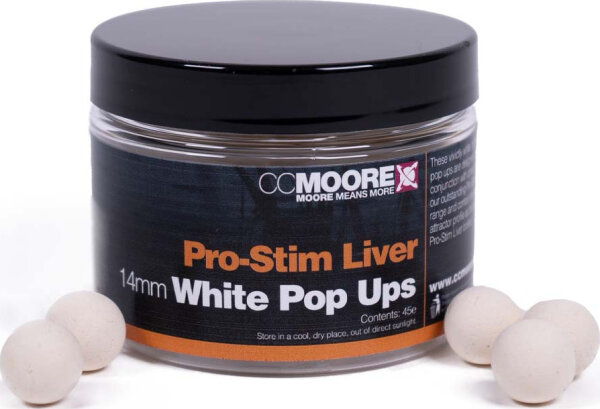 CCMoore Pro-Stim Liver White Pop Ups 14mm