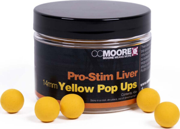CCMoore Pro-Stim Liver Yellow Pop Ups 14mm