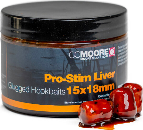 CCMoore Pro-Stim Liver Glugged Hookbaits 15X18mm