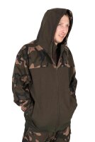 Fox LW Khaki / Camo Split Zip Hoody large