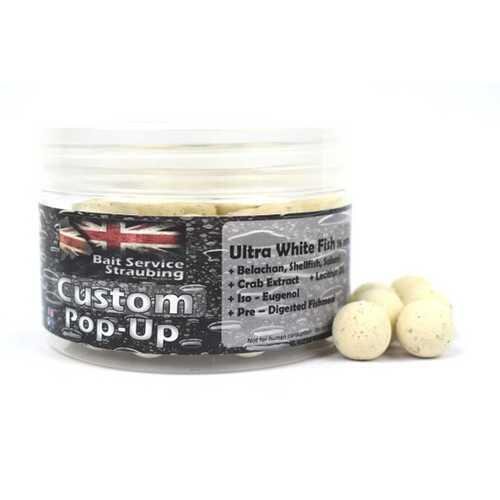 Baitservice Straubing  Custom Pop Up Ultra White Fish 16mm