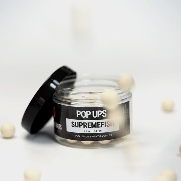 Supreme Baits Pop Ups - Fish | Weiß