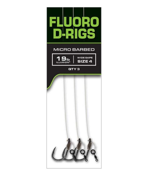 Fox Carp Ready Rigs - Fluoro D-Rig - 6 (x3)