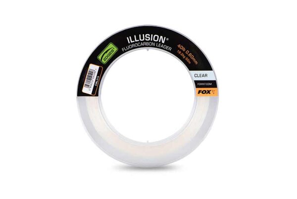 Fox Illusion Fluorocarbon Leader 40lb 18.2kg (0.60mm) x 50m - Clear