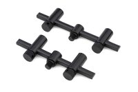 Fox Black Label Slim Adjustable 2 Rod Buzz Bars (110mm - 125mm)