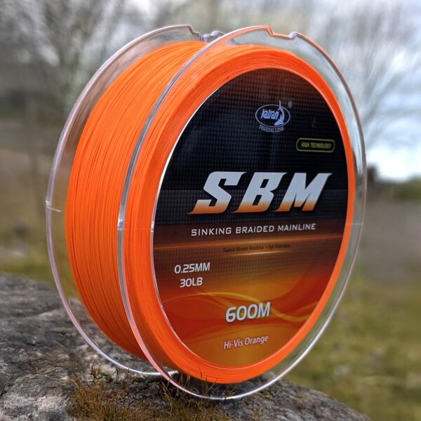 Katran Sinking Braided Mainline SBM  Orange 25Lb 0,25 mm (1,52 gravity) 600m