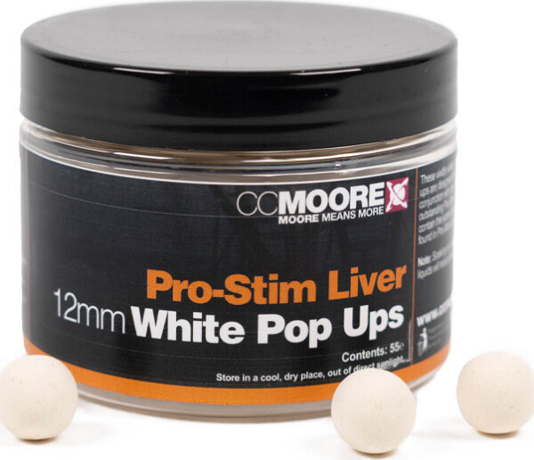 CCMoore Pro-Stim Liver White Pop Ups 12mm