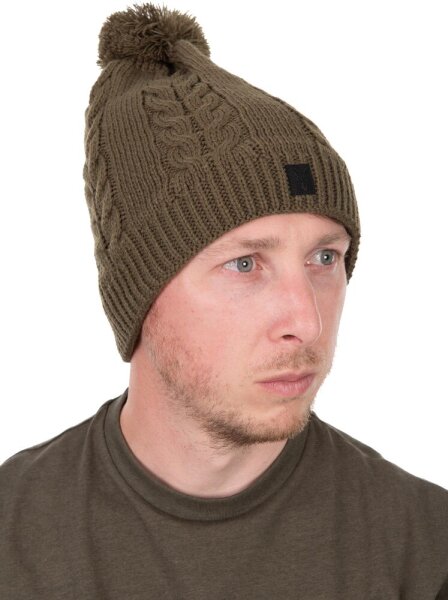 Fox Khaki Knitted Bobble