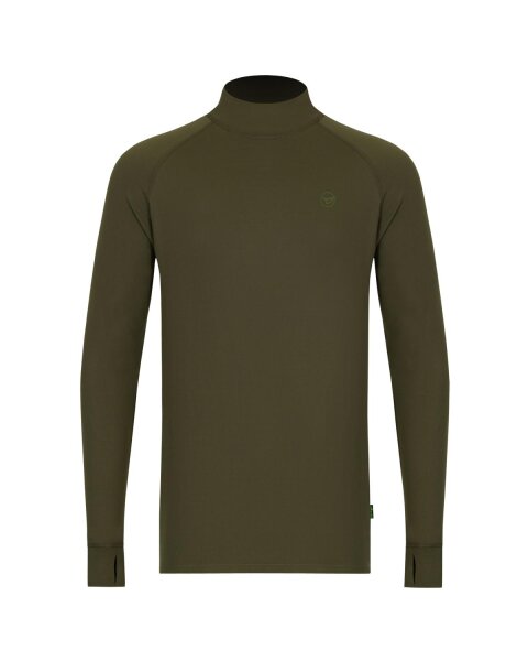 Korda Mock Neck Thermal LS Shirt | Dark Olive S