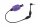 Fox Black Label Dumpy Halo Bobbin - PURPLE