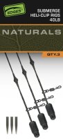 Fox Edges Naturals Heli-Clip Rigs 40lb Submerge 3pcs