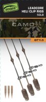 Fox Edges Camo Heli-Clip Rigs 50lb Leadcore 3pcs