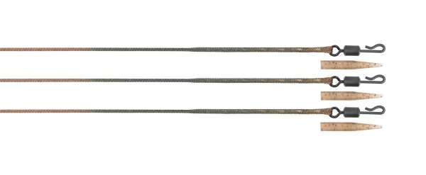 Fox Edges Naturals 50lb Leadcore Lead Clip Leaders 3pcs