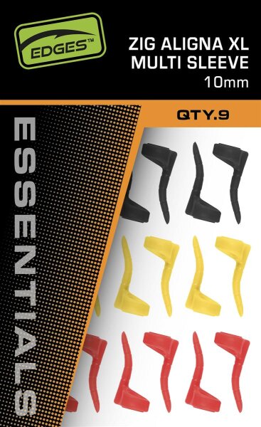 Fox Edges Zig Aligna XL kit Multi Sleeve kit (3 yellow, 3 red and 3 black)
