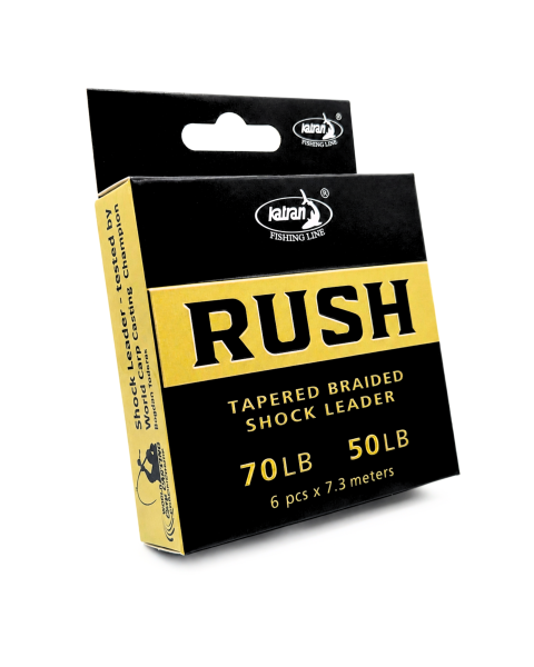 Katran Tapered Braided Shock Leader RUSH, 70LB - 50LB, 7,3m * 6 pcs