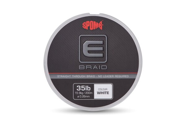 Spomb E Braid 0.26mm 35lb 200m White