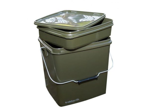 Trakker 13 Ltr Olive Square Containers inc. tray